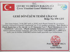 Geri Dönüşüm Tesisi Lisansı
